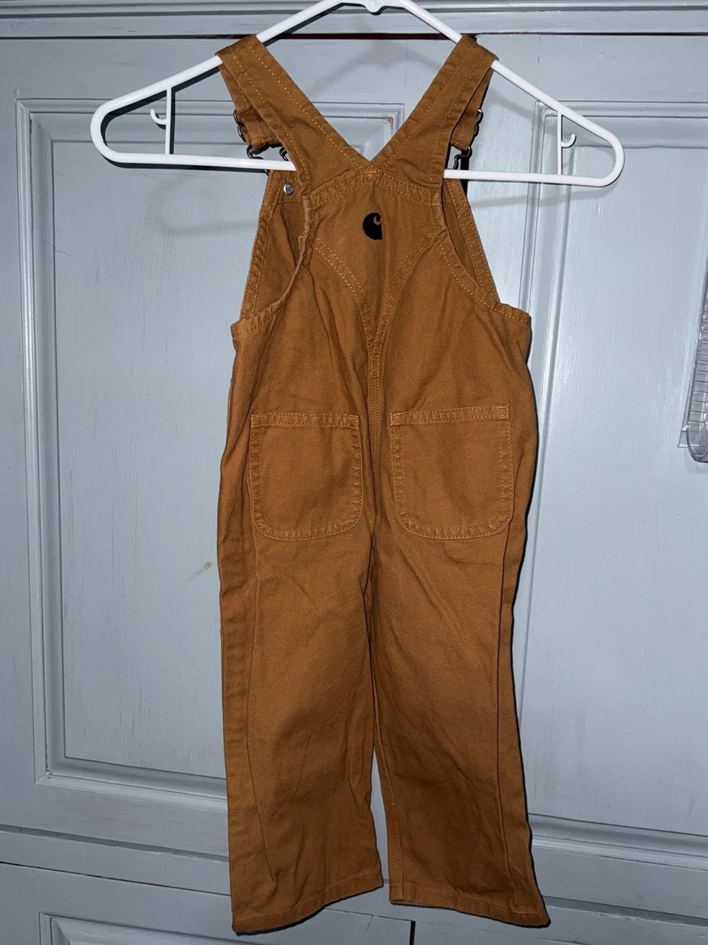 Carhartt Kids Tan/Brown Duck Canvas Overalls Size 2T